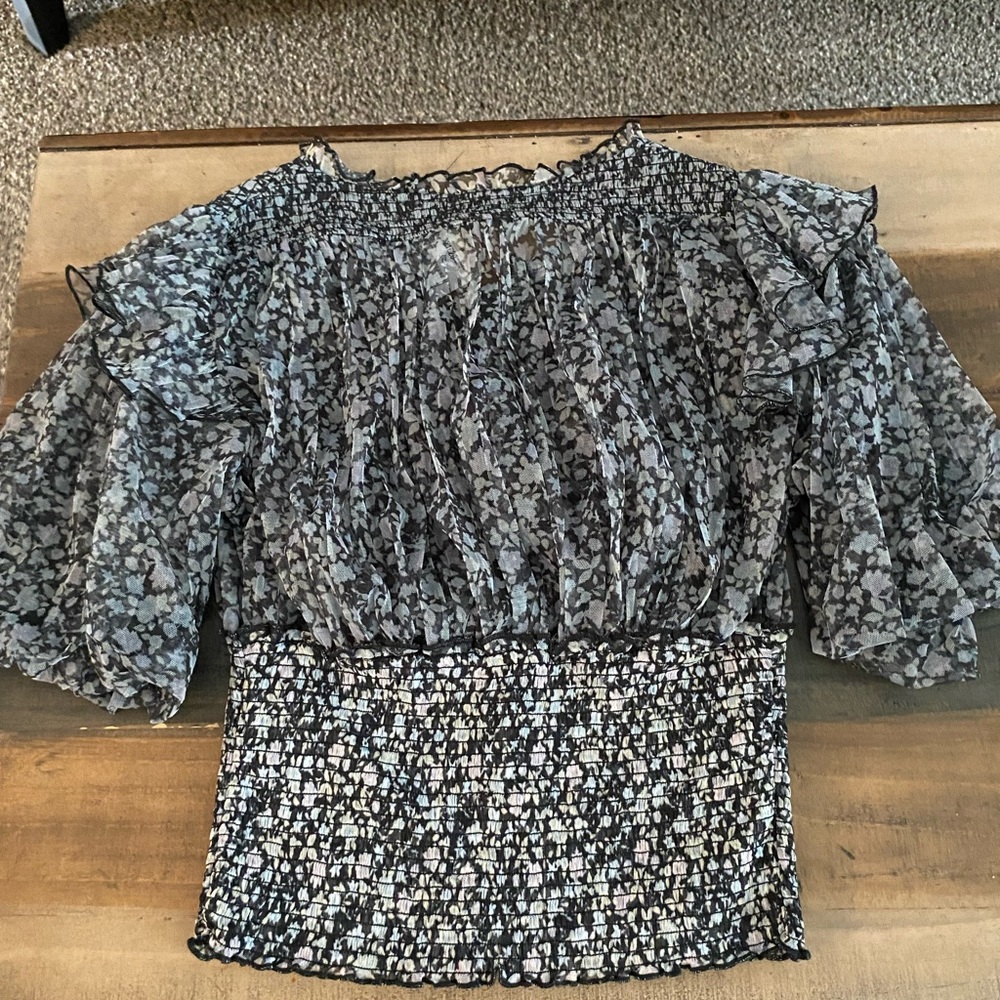 NWT Free People Beatrice Floral Top - Picture 3 of 12